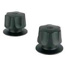 Modern Matte Black Shower Handles, 2-Piece Set, Compatible With Standard Valves – Durable And Non-Slip Bathroom Replacement Parts - C-black Handwheel 2 - View 8