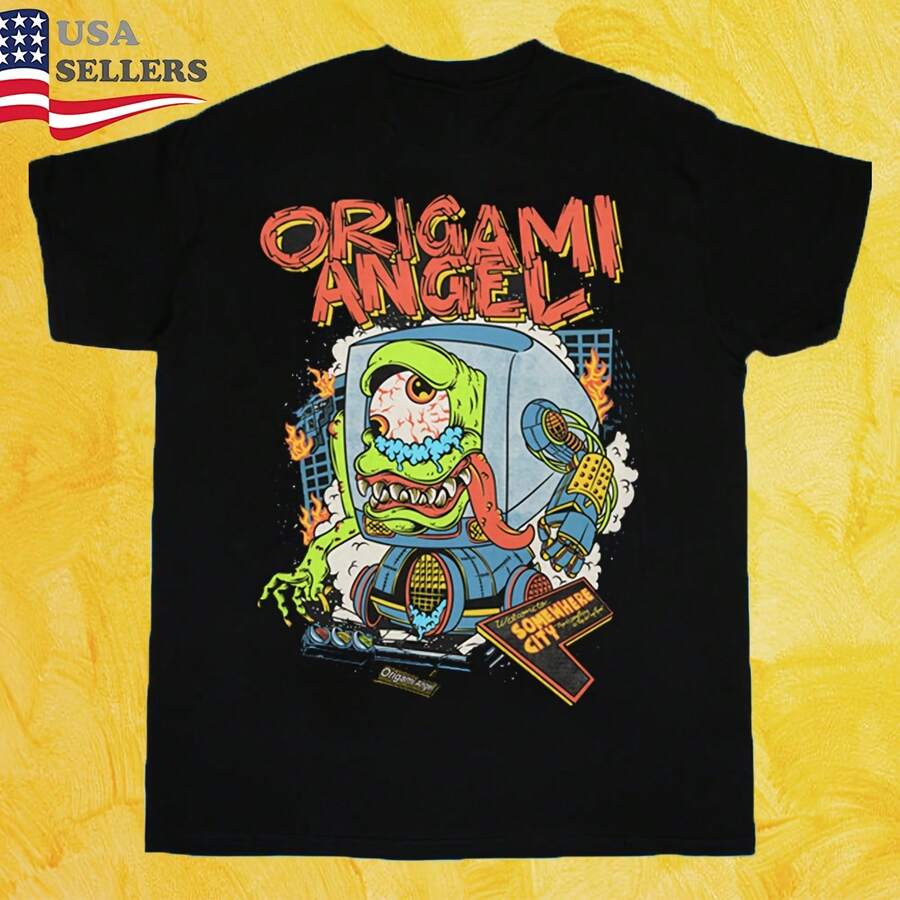 Origami Angel Collection Band Gift For Fan S To 5XL T-Shirt - Black - View 1