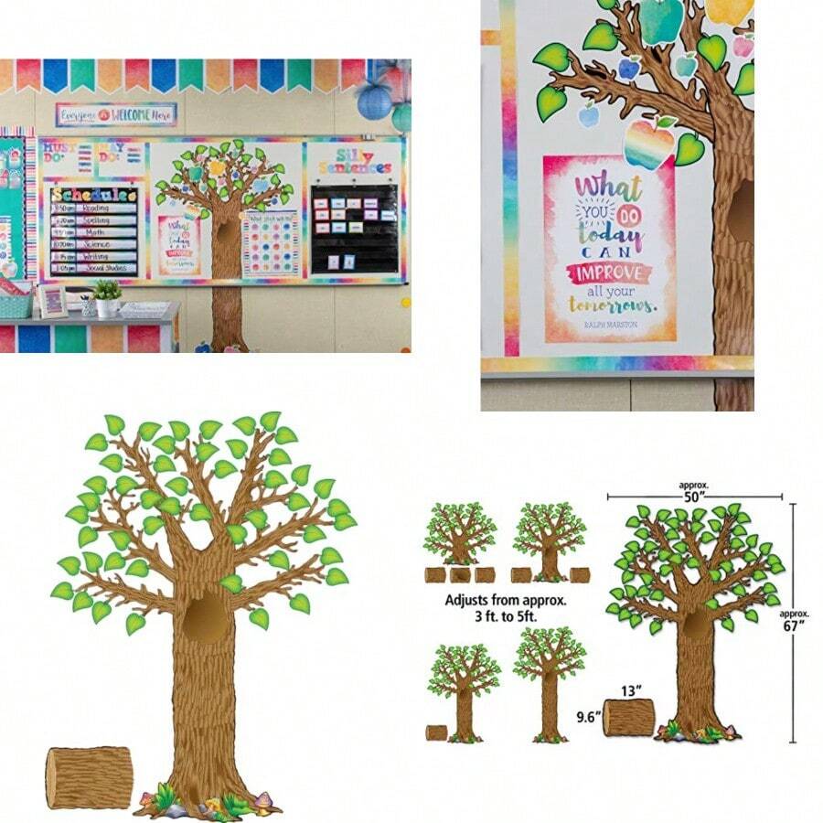 Teacher Created Resources 4405 Seasonal Tree Bulletin Board Display Set - Multicolor - Ver 1