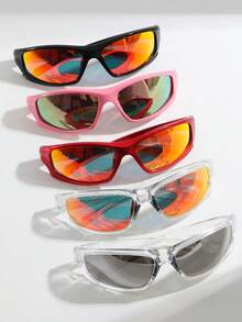 2 pares/set de gafas de moda deportivas para ciclismo, adecuadas para fotografía callejera, atuendo diario, fiestas, senderismo, campamento. Gran regalo para amigos, novios y actividades de festivales. Accesorios, accesorios de playa, Shadesy2kfestival, adecuados para vacaciones de verano en la playa, actividades al aire libre y viajes. - Multicolor - Ver 9