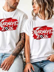 Camiseta de Turquía 2026 para Adultos Unisex |   Camiseta de aficionado al fútbol con la bandera turca |   Camiseta de aficionado al fútbol - Negro - Ver 6