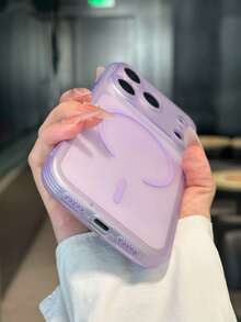 1个透明紫色磁吸手机壳，兼容 17 Pro Max，磁吸式16寸磨砂保护壳，优雅半透明全包覆手机壳，兼容 14 Pro Max - 彩色 - 查看 6