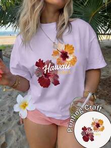 Women's Short-Sleeved 'Bride' T-Shirt In Pink Gradient With Sparkling Stars, 100% Polyester, Round Neck, Casual Style, Summer 2026, Machine Washable - 紫色 - 查看 6