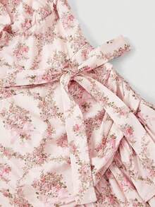 Vestido mini con cuello halter romántico y de moda para mujer - Multicolor 4 - Ver 5
