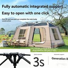 campility 4/6/8-Person Outdoor Camping Tent With Retractable Awning, Multiple Ventilation Windows, UV-Resistant And Waterproof, Suitable For All Seasons, Perfect For Family Camping, Forest Adventures, And Sunset Viewing - Multicolor - View 7