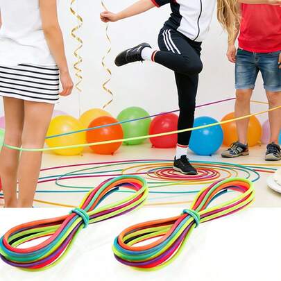 ArtCreativity Elastic Jump Rope | Rubber Beaded Cord, Ideal As Gift Bag Filler And Birthday Party Favor