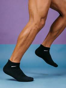 1/5/10/20 Pairs Men's Short Socks, Business Invisible Boat Socks, Solid Color Sports Non-Slip Socks - Multicolor - View 3