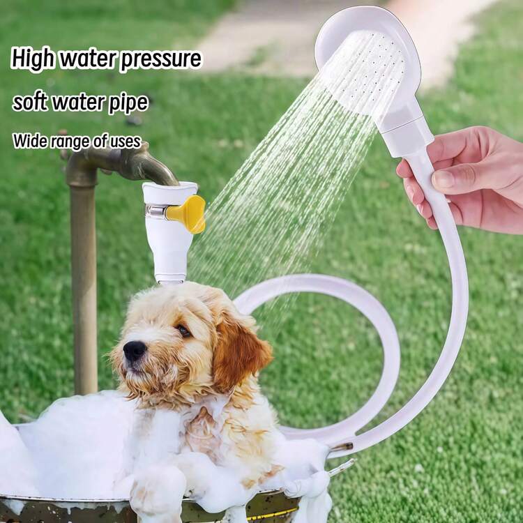 Multifunctional Detachable Portable Shower Head Set | Handheld Pet Shower Sprayer With Flexible Hose & Faucet Adapter | Boosted Pressure For Human & Pet Bathing - View 1