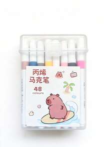 小学美术专用马克笔，不透明，可叠加，可水洗，适用于马克笔和丙烯颜料。 - 彩色 - 查看 9