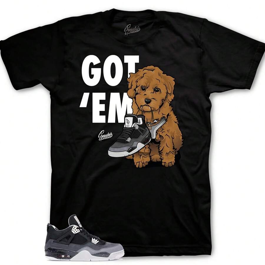 Camisetas a juego con el modelo Retro 4 Fear AJ4 - Copped Em Sneaker Tees - forma - Ver 1