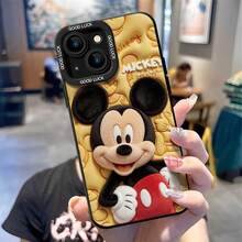 Disney Mickey Mouse Phone Case,"Have A Nice Day" Protective Cover. Compatible With IPhone 17, 16, 15, 14, 13, 12, 11 Pro Series And Galaxy S22, S23, S24, S25 Models, Featuring Mickey Mouse In Plush Texture Against A Yellow Embossed Background With "MICKEY HAVE A NICE DAY!" Text, Perfect For Classic Disney Fans, Ideal For Birthdays, Holidays, Anniversaries, Graduation Gifts, Or Any Special Occasion To Surprise Family, Friends, Classmates, And Loved Ones. - 白色 - 查看 5