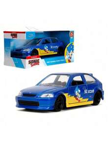 Simba Sonic Jada Toys 索尼克 X 本田思域 Type-R 合金车模 - 1:32 比例动漫收藏车 - 彩色 - 查看 1