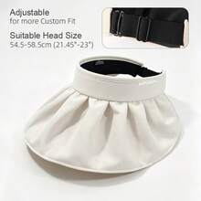 mohuan Women's UV Protection Foldable Sun Hat That Can Also Be Used As A Headband. It Is Perfect For Daily Outings, Travel, Beach Vacations And Other Occasions. As A Must-Have Sun Protection Product, It Is Also A Great Gift For Friends And Family. - A - View 7