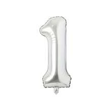 1pc 32 Inch Large Silver Number Foil Balloon, Suitable For Birthday Party Decoration, First Birthday Scene Arrangement, Atmosphere Background Decoration, Anniversary Decoration, Wedding Decoration, Valentine's Day, Mother's Day, Christmas Decoration, Indoor And Outdoor Decoration, Home Decoration, Room Decoration, Graduation Ceremony Decoration - Silver - View 5