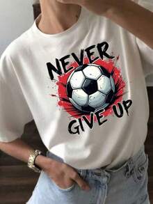 Mujer002 | Copa MundialCopa del Mundo lDía de la Madre | | Camiseta  Hombres y mujeres | Enviado desde México | Camiseta con estampado de balón de fútbol atractiva - Negro - Ver 1