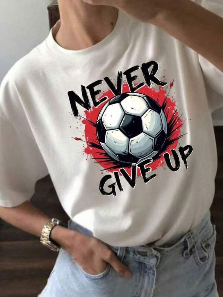 Mujer002 | Copa MundialCopa del Mundo lDía de la Madre | | Camiseta Hombres y mujeres | Enviado desde México | Camiseta con estampado de balón de fútbol atractiva - Negro - Ver 1