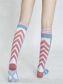 1 Pair Women's Early Spring New Casual Sports Pilates Jump Rope Compression Socks - Multicolor - View 4