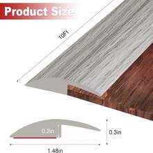 10Ft Carpet Floor Transition Strip, Self Adhesive Floor Edging Trim Strip, PVC Threshold Cover For Doorway, Floor Divider Strip Suitable For Threshold Height Less Than 5 Mm - Gray Forest - A - View 2
