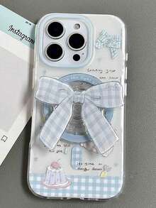 1pc Spring Fresh Butterfly Design: Elegant Bow Magnetic Phone Stand - With Foldable And Extendable Functions. This Stylish Multifunctional Smartphone Accessory Is Specially Designed For Women And Young Girls, Fully Compatible With Apple And Android Devices - Multicolor - View 10