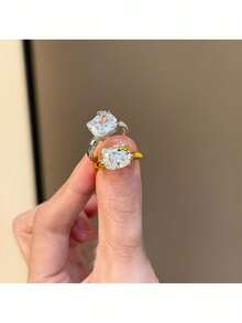 SANRIO 1 pieza Anillo elegante y brillante con diseño de Hello Kitty en estilo lindo y exclusivo, de diseño de moda elegante y divertido para mujer - Multicolor - Ver 3