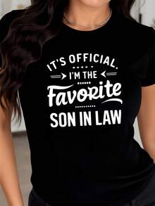 Texto divertido que celebra con humor y orgullo el cariño familiar mostrando una frase ingeniosa que expresa confianza y buena relación entre parientes con un toque moderno y alegre camiseta de mujer casual cómoda - Negro - Ver 8