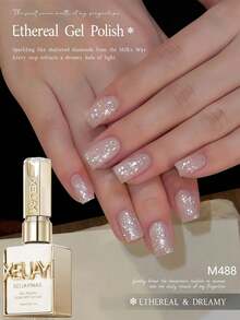 XEIJAYI 15ml 雪花闪粉指甲油，全新配方，美白闪粉美甲，适合女性美甲沙龙设计 - 銀色 - 查看 2