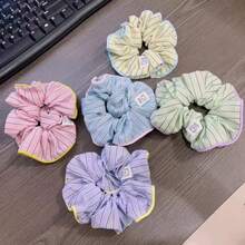 2件/4件/5件組 女款可愛甜美奶油條紋髮箍與粉色髮圈髮飾 - 彩色 - 查看 10