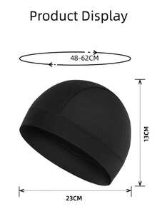 Fashionable Stretchy Silky Wavy Knit Cap, Multifunctional Ice Silk Mesh Sports & Sleep Cap, Suitable As Lining For Outdoor Sports Cycling Running Shower Sun Protection Helmet - A - View 5