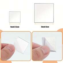 OUTANA 50pcs Square Acrylic Mirror Stickers, Self-Adhesive Removable DIY Wall Decals, Suitable For Bedroom, Dorm, Living Room Modern Home Decor - Multiple Styles - View 4