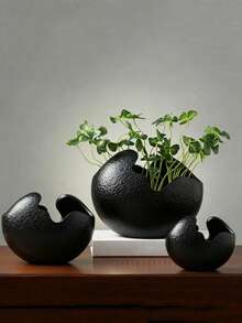 一件现代简约树脂花瓶，适用于家居装饰、阳台、玄关、电视柜、书架、返校季房间装饰、文具用品收纳及其他用途。（请参考尺寸表查看实际产品。） - 彩色 - 查看 4