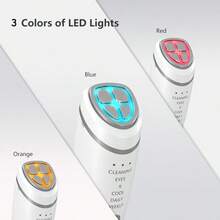 6合1臉部與頸部按摩器，USB充電式美容儀，冷熱自動溫度療法與LED光子光，可提拉、亮白、淡化皺紋，適合所有膚質，男女皆宜的完美生日禮物(白色) - 彩色 - 查看 10