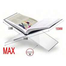 1 chiếc kệ sách hình chữ X bằng acrylic trong suốt, có màu đen và trắng, thích hợp dùng làm giá trưng bày sách, album nhạc, sách dạy nấu ăn, kinh thánh trong thư viện, nhà bếp hoặc nhà. - Nhiều màu - Xem 9
