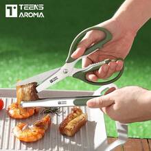 Extra Long Stainless Steel Scissors - Kitchen Shears, Essential Accessory And Tool For Grilling, Suitable For Cutting Roasted Meat, Poultry And Vegetables, Stainless Steel Blades - Extended Blade, Ergonomic Handle For Women - Stainless Steel Kitchen Scissors - View 7