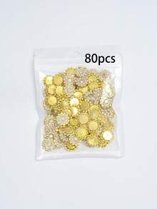 20/50/80/120pcs Set Rhinestone Beads, Fashionable White AB Color Rhinestone Decorative Beads, Suitable For Crafts Making - 14mm White AB Colored Diamond - View 15