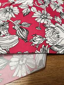 Floral Dog Bandana, Flower Leaves Dog Triangle Scarf, Spring Summer Bibs Scarf Red Soft Dog Kerchief Premium Durable Fabric, Adjustable Flower Bandanas For Medium Large Dogs Pets - Multicolor - View 9