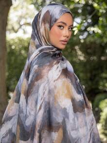 1 chiếc khăn trùm đầu nữ phong cách Bohemian in họa tiết nhuộm tie-dye, khăn chống nắng nhiều màu, khăn choàng thanh lịch đa năng, khăn dài thời trang mềm mại thoáng khí, phù hợp sử dụng hàng ngày. - Nhiều màu - Xem 14