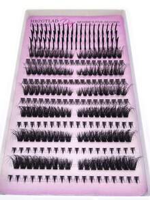 HBZGTLAD Nuevas pestañas inferiores esponjosas de 15 filas + cabello de hada + racimos de pestañas inferiores esponjosas de 60D-200D y puntiagudas Extensiones de racimos de pestañas individuales voluminosas Racimos de pestañas puntiagudas DIY Longitud mixta 0.07 Grosor Curvatura D - D - Ver 8