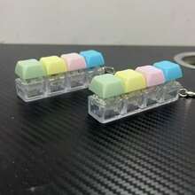 2pcs Random Color Combination Keychain, Keychain Design, Can Be Hung On Car Keys, Bags, Non-Electric, Best Gift For Holidays And Birthdays - Multicolor - View 9