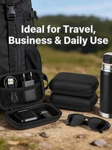 Customized Portable Storage Bag, Customized Data Cable Storage Bag, Can Be Customized With Name/Date/Logo, Minimalist And Durable Digital Storage Bag, Adopts Portable Minimalist Design, Compact And Portable, Waterproof And Wear-Resistant, Best Companion For Camping, Travel, Hiking, Honeymoon - Multicolor - View 8
