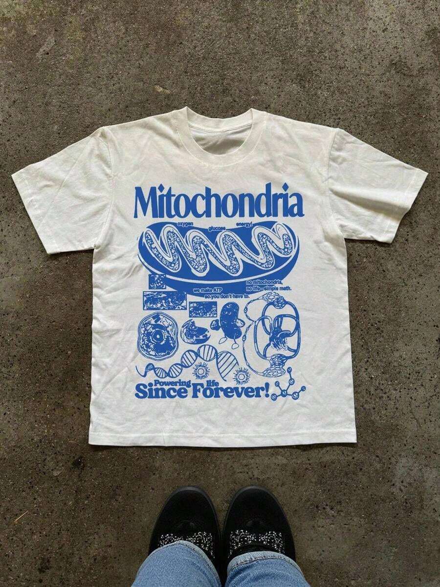 Camiseta de mujer de manga corta con cuello redondo y estampado de letras, casual de verano-Vintage Street Style Unisexoose Cotton Short Sleeve Crew Neck T-Shirt - Blanco - Ver 1