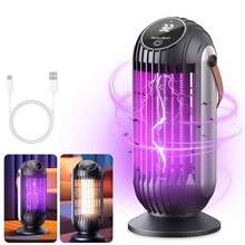 4000mAh, 4-Level USB Rechargeable Mosquito Repellent Lamp & Night Light - Black - View 1