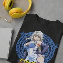 Camiseta UniS1ex Grayfia DxD Anime Waifu, Camiseta Manga 220G de algodón suave para hombre y mujer, confeccionada con tela premium duradera y agradable al tacto, adecuada para todo tipo de cuerpo y para uso diario. Camisetas casuales transpirables y ligeras, conjuntos elegantes para otoño, perfectas para el día a día, actividades al aire libre, viajes, vacaciones y diversas fiestas temáticas durante todo el año. - Negro - Ver 1