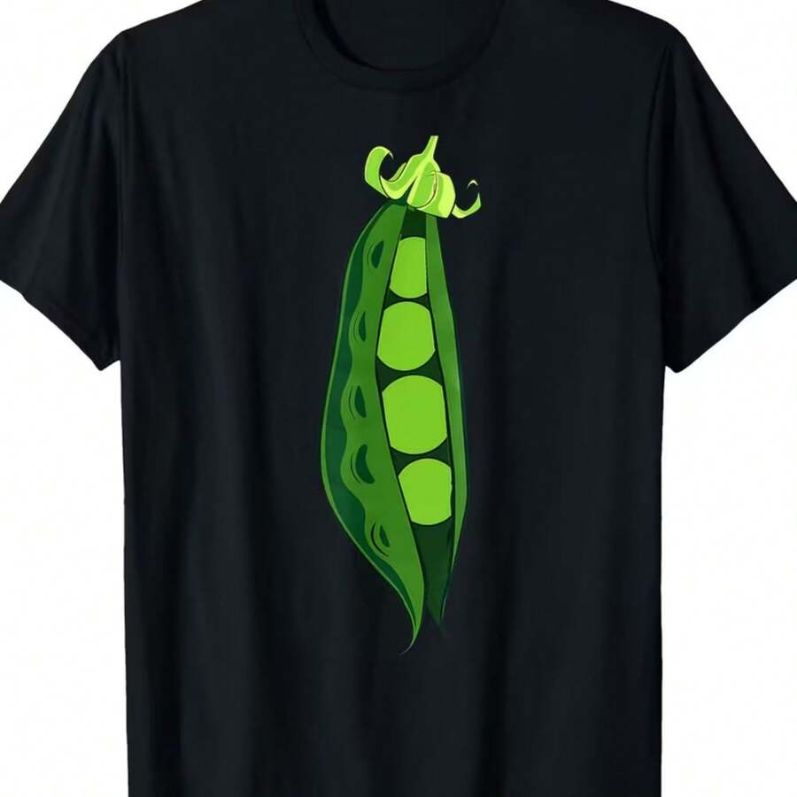 Camiseta impresa para hombres y mujeres - Negro - Ver 1