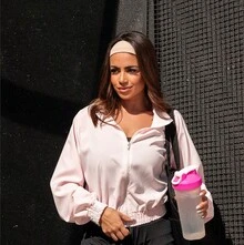 Jaqueta Corta Vento Basica Feminina Ultraleve Academia - Rosa Bebê - Visão 12