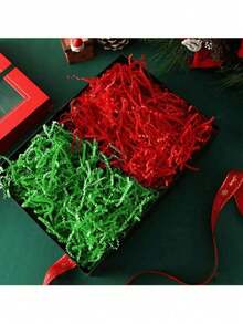 Raffia Paper Shredded Shiny Paper Filler For Gift Boxes, Colorful Paper Strips Confetti Wedding Decoration - View 4