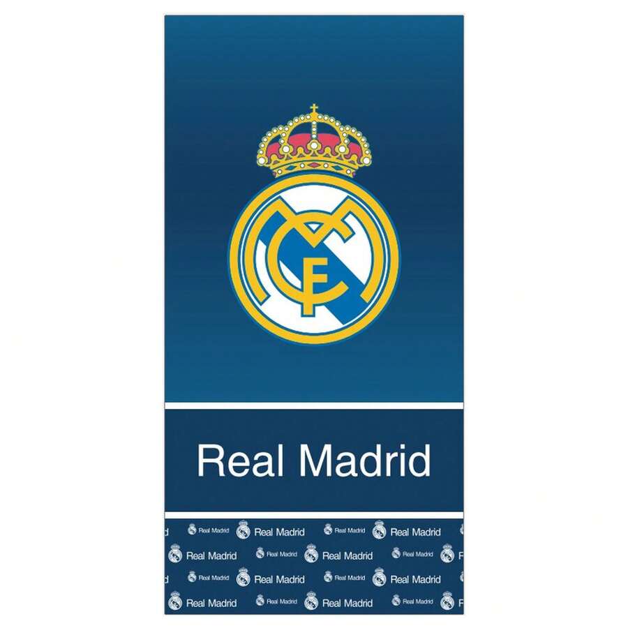 Real Madrid 皇家馬德里沙灘巾,超細纖維速乾,官方授權,70x140厘米 - 選項 2 - 查看 1
