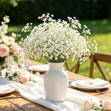 30 bông hoa baby's breath nhân tạo ngoài trời, bó hoa nhựa | Hoa sinh học sống động như thật | Thích hợp cho nhà cửa, ngoài trời, sân vườn, phòng khách, trang trí khách sạn và trang trí đám cưới tự làm, sắp xếp trung tâm tiệc, bố trí khách sạn, trang trí tiệc, thiết kế hoa, lễ kỷ niệm sinh nhật, Ngày Valentine, Ngày của Mẹ, Lễ Tạ ơn, Halloween, Năm mới, Mùa tốt nghiệp, Ngày Quốc khánh, Giáng sinh và các dịp khác, bao gồm cả quà tặng cô dâu | Không cần bảo dưỡng. Trang trí đám cưới tự làm, sắp xếp trung tâm tiệc, bố trí khách sạn, trang trí tiệc và thiết kế hoa. - Màu trắng - Không gian trắng tinh khiết - Xem 7