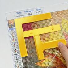 3件套钻石画锯齿尺 - 钻石画工具及配件，适合初学者，适用于成人方形钻石画套装，确保钻石均匀粘贴。 - 查看 3