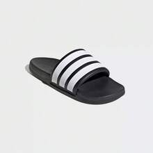 Adidas 男女鞋ADILETTE COMFORT 2.0運動休閒拖鞋 - 黑與白 - 查看 4