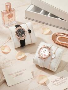 Children's Watch & Bracelet Set, Butterfly Matte Strap Watch + Butterfly Bracelet Set, Suitable For Birthday Gift, Halloween Gift, 6pcs/Set (No Box) - Multicolor - View 3